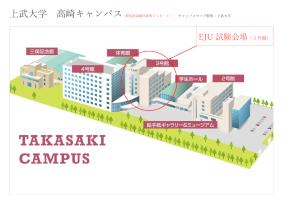 Jobu University Takasaki Campus EJU Examination Venue Map