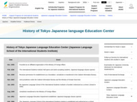 History of Tokyo Japanese language Education Center | JASSO