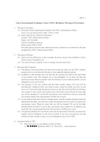 TIEC Residence Moving-in Procedures
