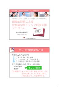 組織的取組による短期集中型キャリア形成支援プログラム