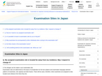 Examination Sites in Japan | JASSO