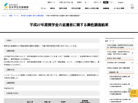 平成27年度奨学金の返還者に関する属性調査結果 | JASSO