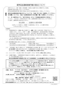 奨学金返還期限猶予願の提出について