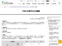 平成16年度学生生活調査 | JASSO