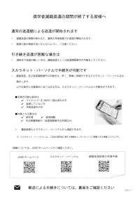 減額返還終了のお知らせ
