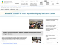 Research Activities at Osaka Japanese Language Education Center | JASSO