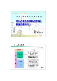 平成20年度「新たな社会的ニーズに対応した学生支援プログラム」意見交換会（中国・四国地区）島根大学報告資料