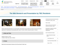 The 58th Research and Presentation by TIEC Residents | JASSO