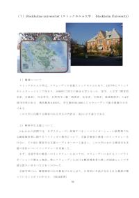 障害のある生徒の進学の促進・支援のための高大連携の在り方に関する調査研究 （7）ストックホルム大学