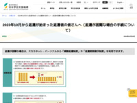 2023年10月から返還が始まった返還者の皆さんへ（返還が困難な場合の手続について） | JASSO