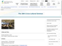 The 28th Cross-cultural Seminar | JASSO