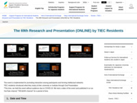 The 69th Research and Presentation (ONLINE) by TIEC Residents | JASSO