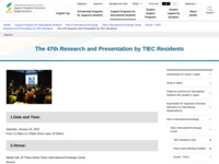 The 47th Research and Presentation by TIEC Residents | JASSO