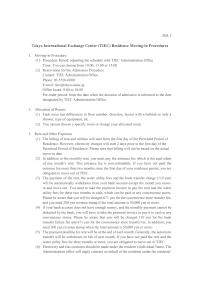 TIEC Residence Moving-in Procedures