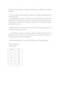 Conversion of Score Range in Accordance with Revision of “Japanese as a Foreign