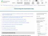 Concerning the Examination Day | JASSO