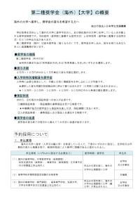 第二種奨学金（海外）【大学】の概要