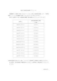 預金口座振替依頼書スケジュール
