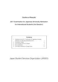 Outline of Results 2017 EJU (2nd Session)
