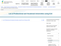 List of Professional and Vocational Universities using EJU | JASSO
