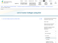 List of Junior Colleges using EJU | JASSO
