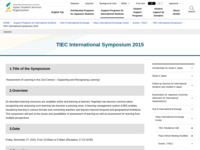 TIEC International Symposium 2015 | JASSO