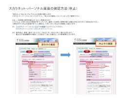スカラネット・パーソナル画面の確認方法（休止）
