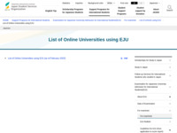 List of Online Universities using EJU | JASSO