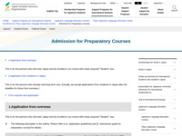 Admission for Preparatory Courses | JASSO