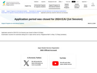 Application period was closed for 2024 EJU (1st Session) | JASSO