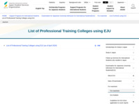 List of Professional Training Colleges using EJU | JASSO