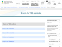 Events for TIEC residents | JASSO