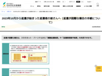 2023年10月から返還が始まった返還者の皆さんへ（返還が困難な場合の手続について） | JASSO