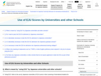 Use of EJU Scores by Universities and other Schools | JASSO