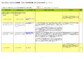 平成21年度業務実績に関する項目別評価フォーマット