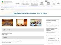 Reception for MEXT Scholars, 2018 in Tokyo | JASSO