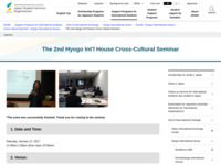 The 2nd Hyogo Int'l House Cross-Cultural Seminar | JASSO