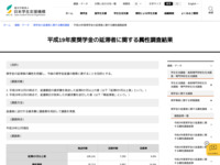平成19年度奨学金の延滞者に関する属性調査結果 | JASSO