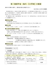 第二種奨学金（海外）【大学院】の概要