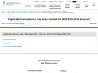 Application acceptance has been started for 2025 EJU (2nd Session) | JASSO