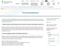 Pre-arrival Admission | JASSO