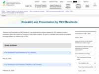 Research and Presentation by TIEC Residents | JASSO